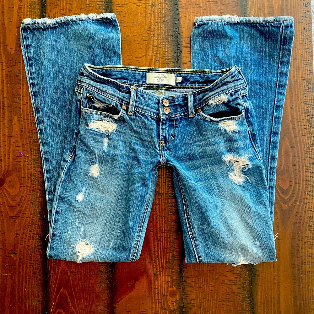 Abercrombie & Fitch Maddison low rise flare jeans size 00 ~